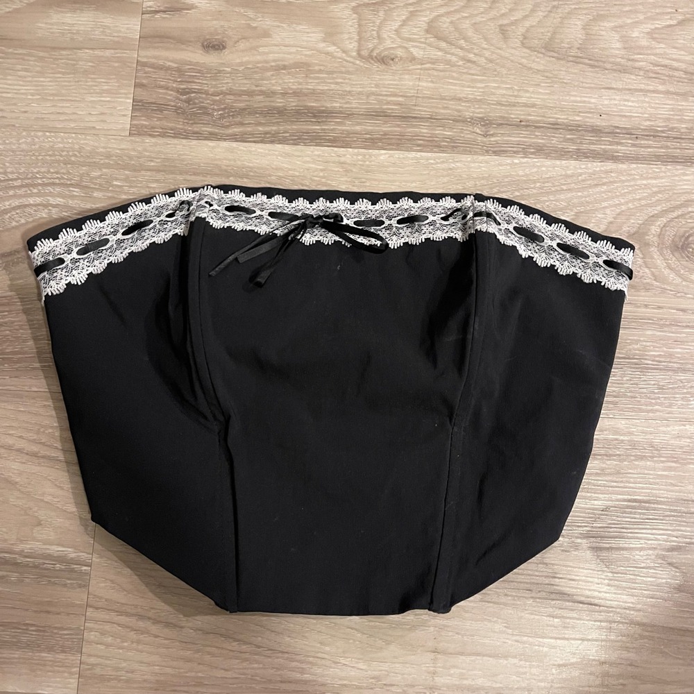Beverly and Beck Black Cropped Corset Top Fairy grunge Costume Whimseygoth